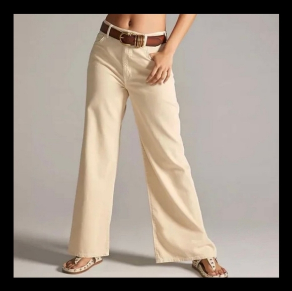 NWT Anthropologie Wide Leg Annie Jeans - Picture 1 of 3
